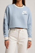 Felpa Nike Sportswear corta azzurra vintage – Donna Taglia S/M