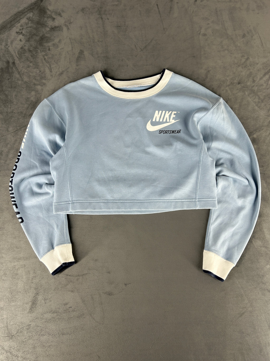 Felpa Nike Sportswear corta azzurra vintage – Donna Taglia S/M