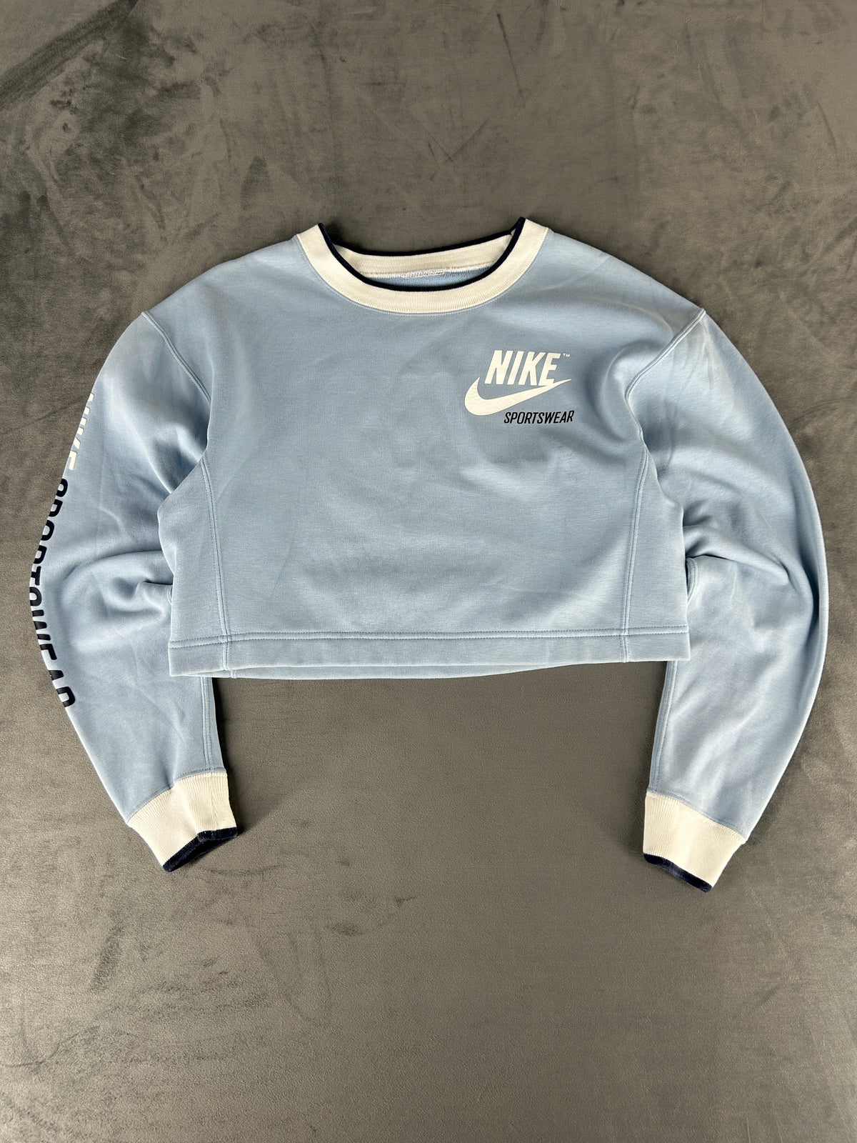 Felpa Nike Sportswear corta azzurra vintage – Donna Taglia S/M