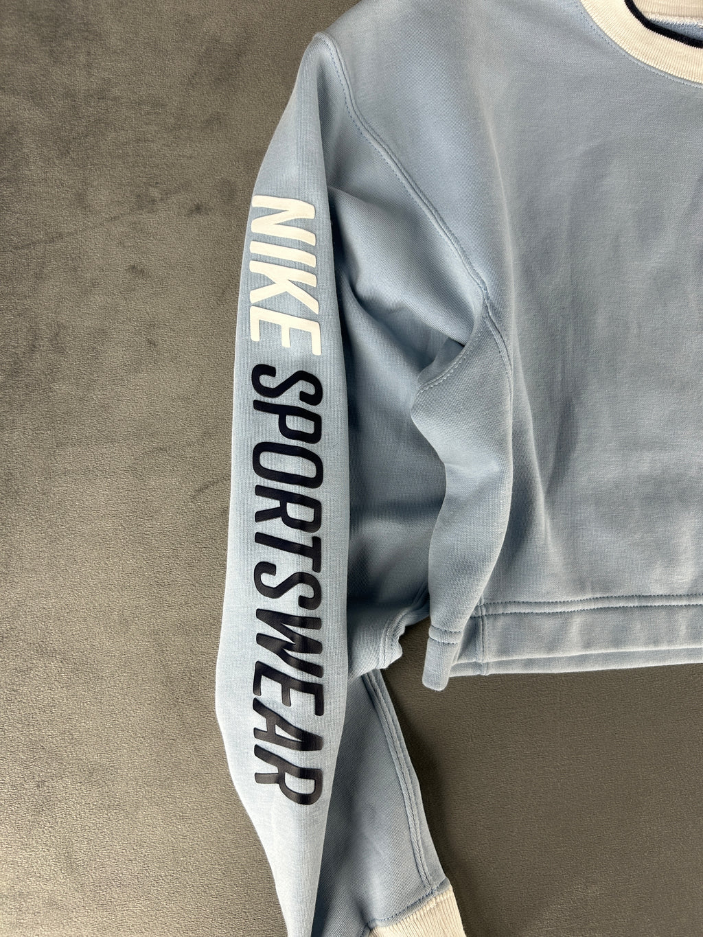 Felpa Nike Sportswear corta azzurra vintage – Donna Taglia S/M