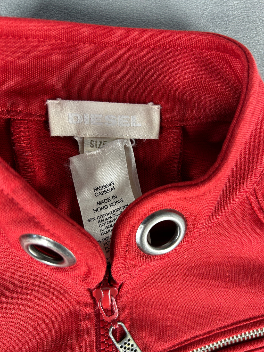 Abito Diesel rosso con zip vintage – Donna Taglia S