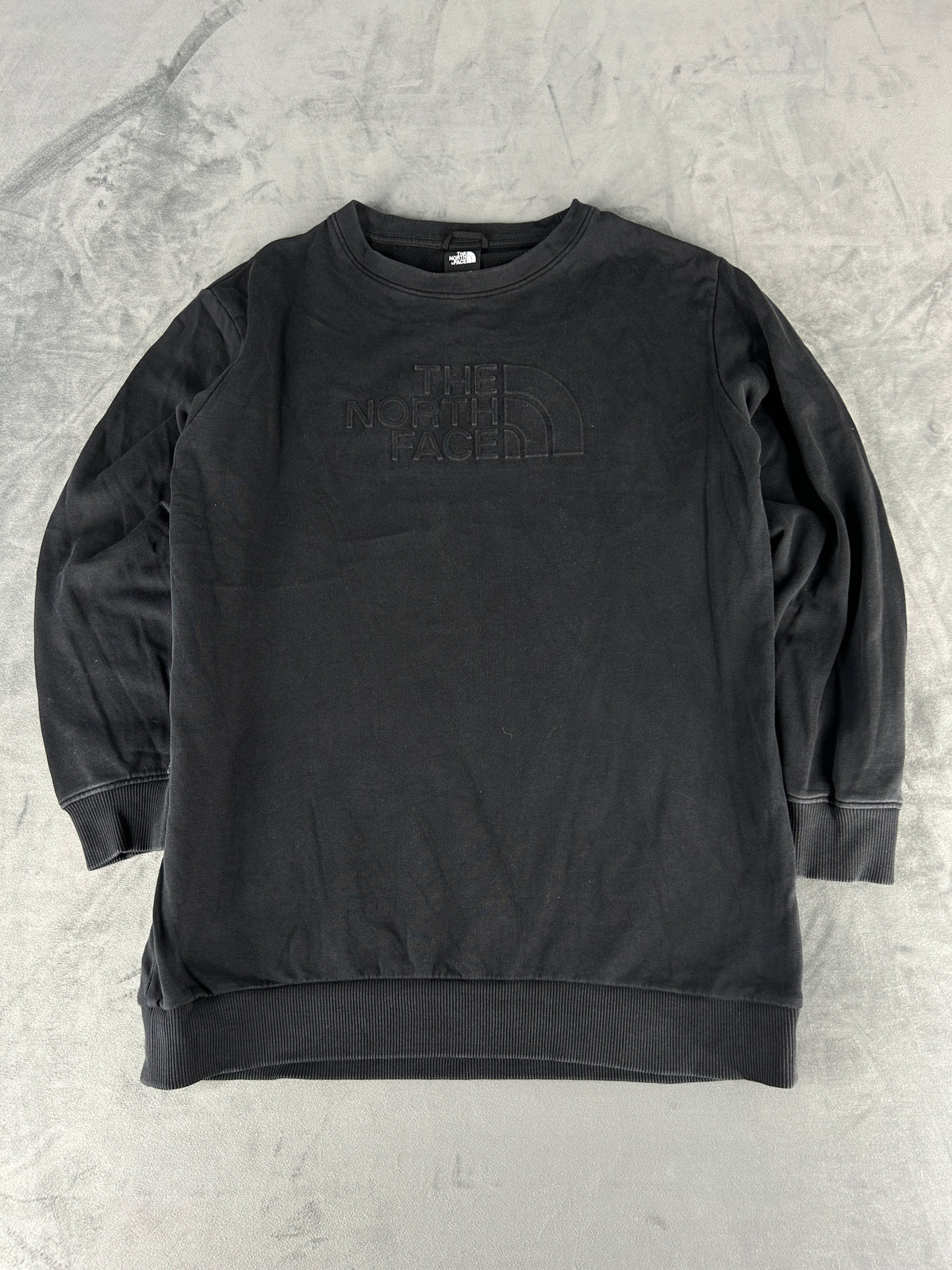 Felpa The North Face nera con logo tono su tono vintage – Donna Taglia M