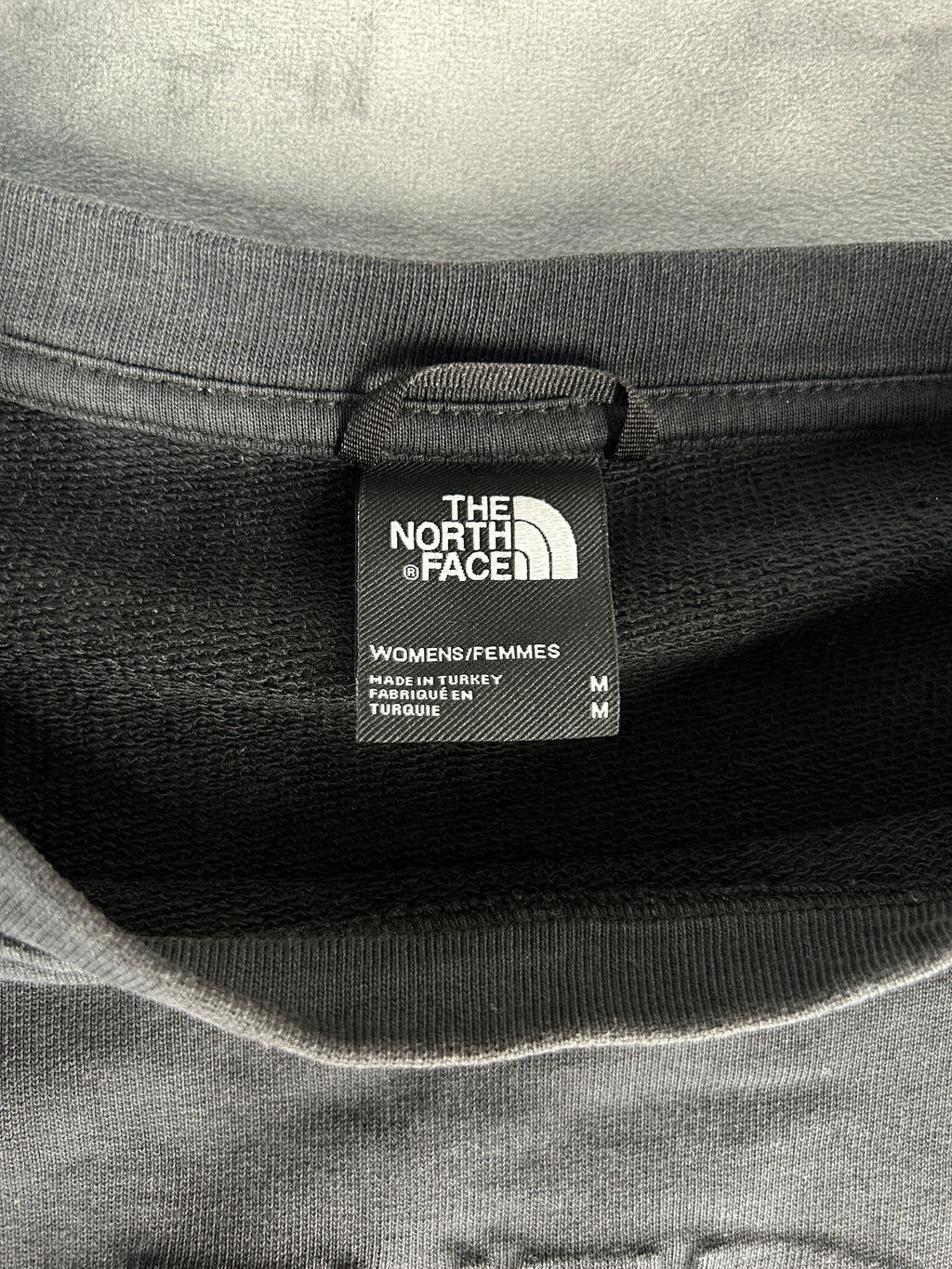 Felpa The North Face nera con logo tono su tono vintage – Donna Taglia M