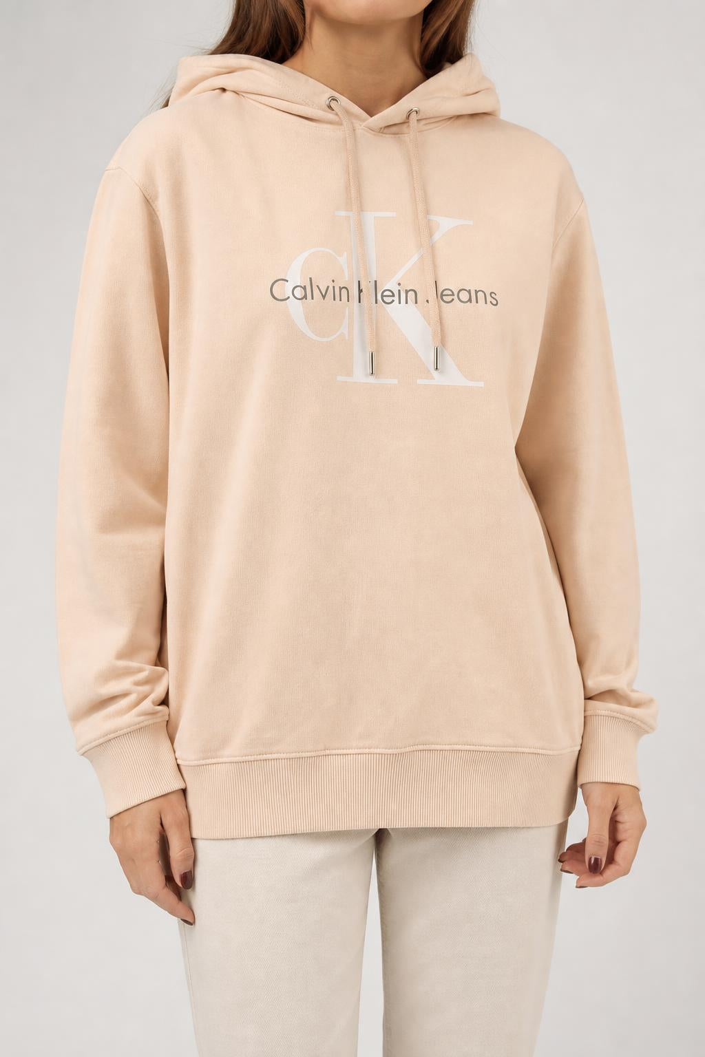 Felpa Calvin Klein Jeans pesca con cappuccio vintage – Donna Taglia S
