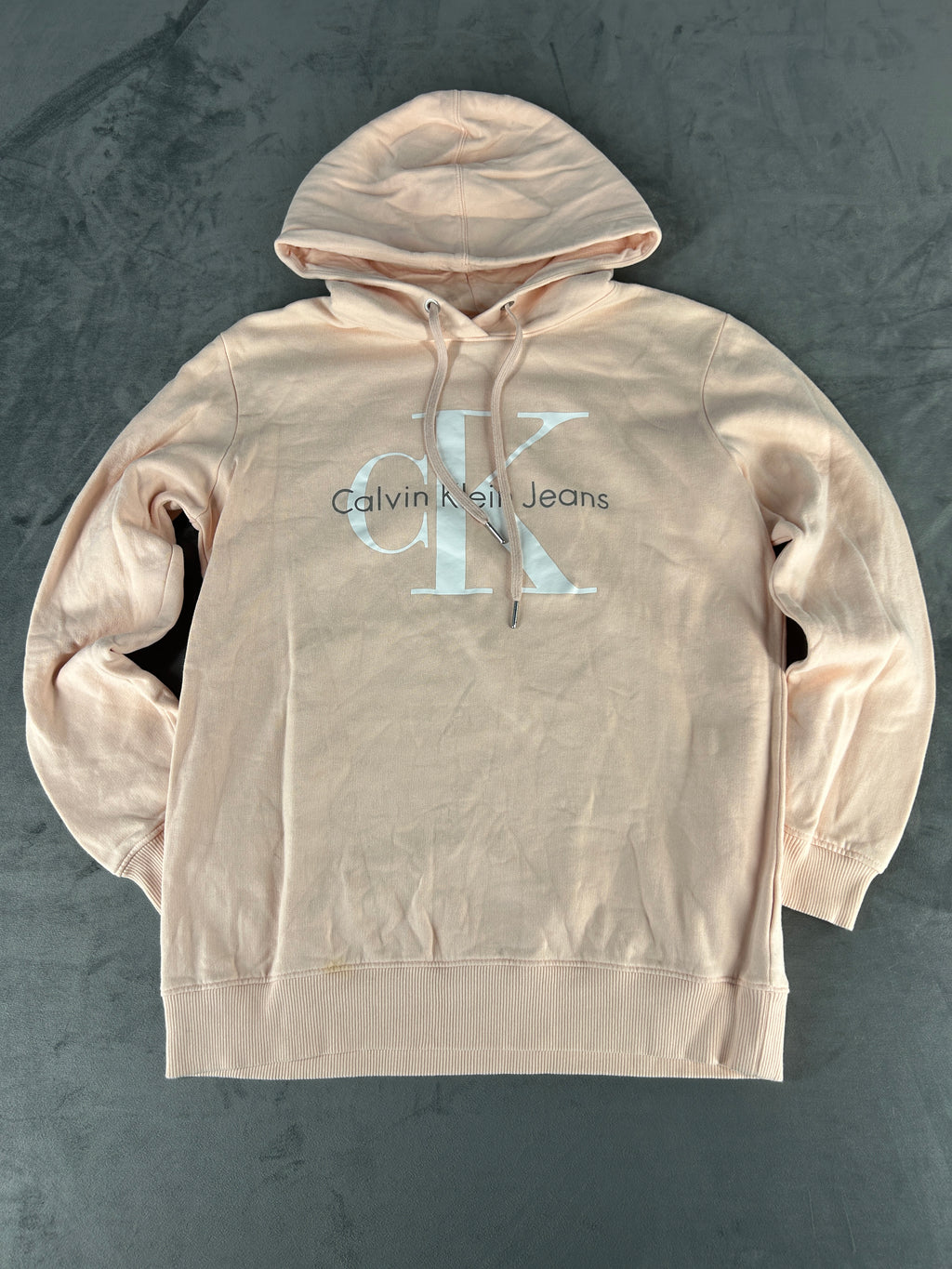 Felpa Calvin Klein Jeans pesca con cappuccio vintage – Donna Taglia S