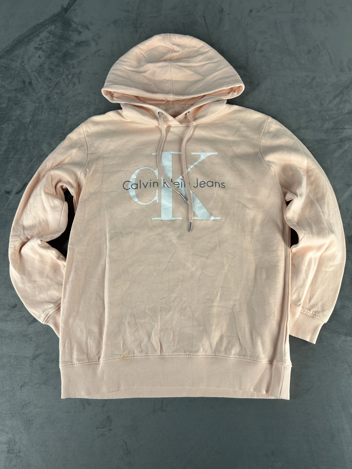 Felpa Calvin Klein Jeans pesca con cappuccio vintage – Donna Taglia S