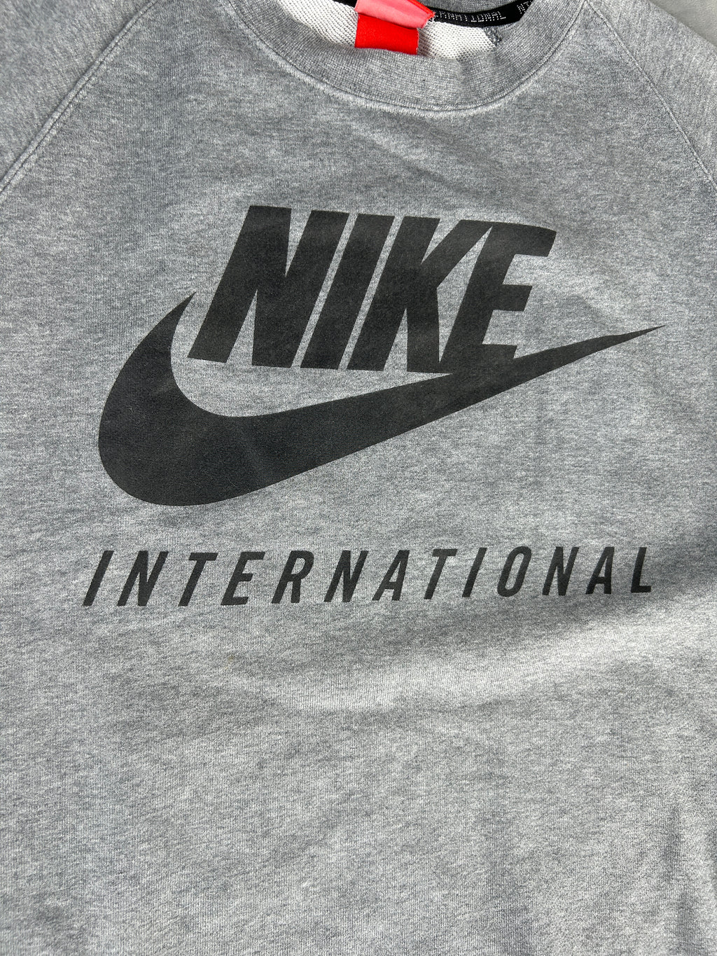 Felpa Nike International grigia vintage – Donna Taglia M