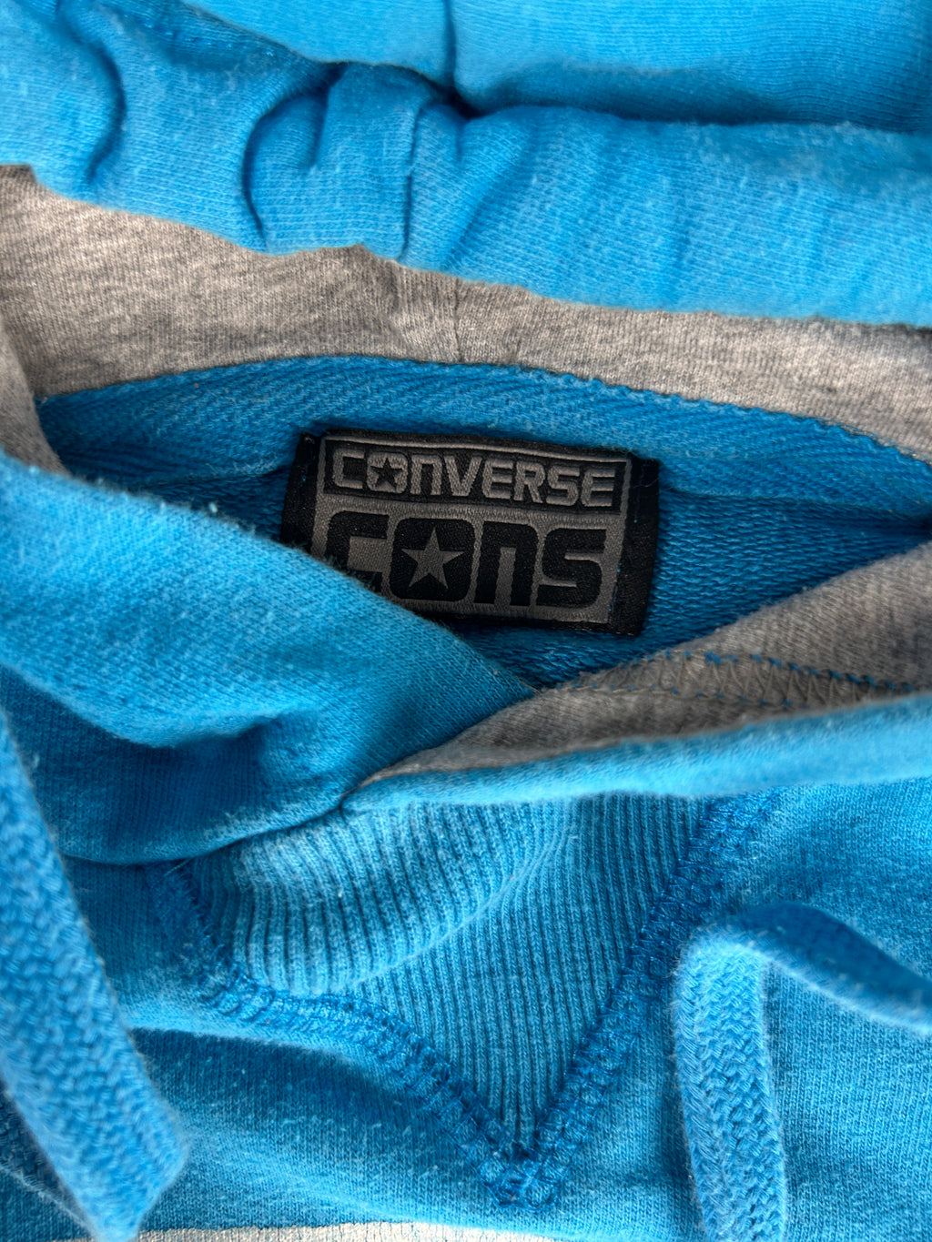 Felpa Converse blu con cappuccio vintage – Donna Taglia M