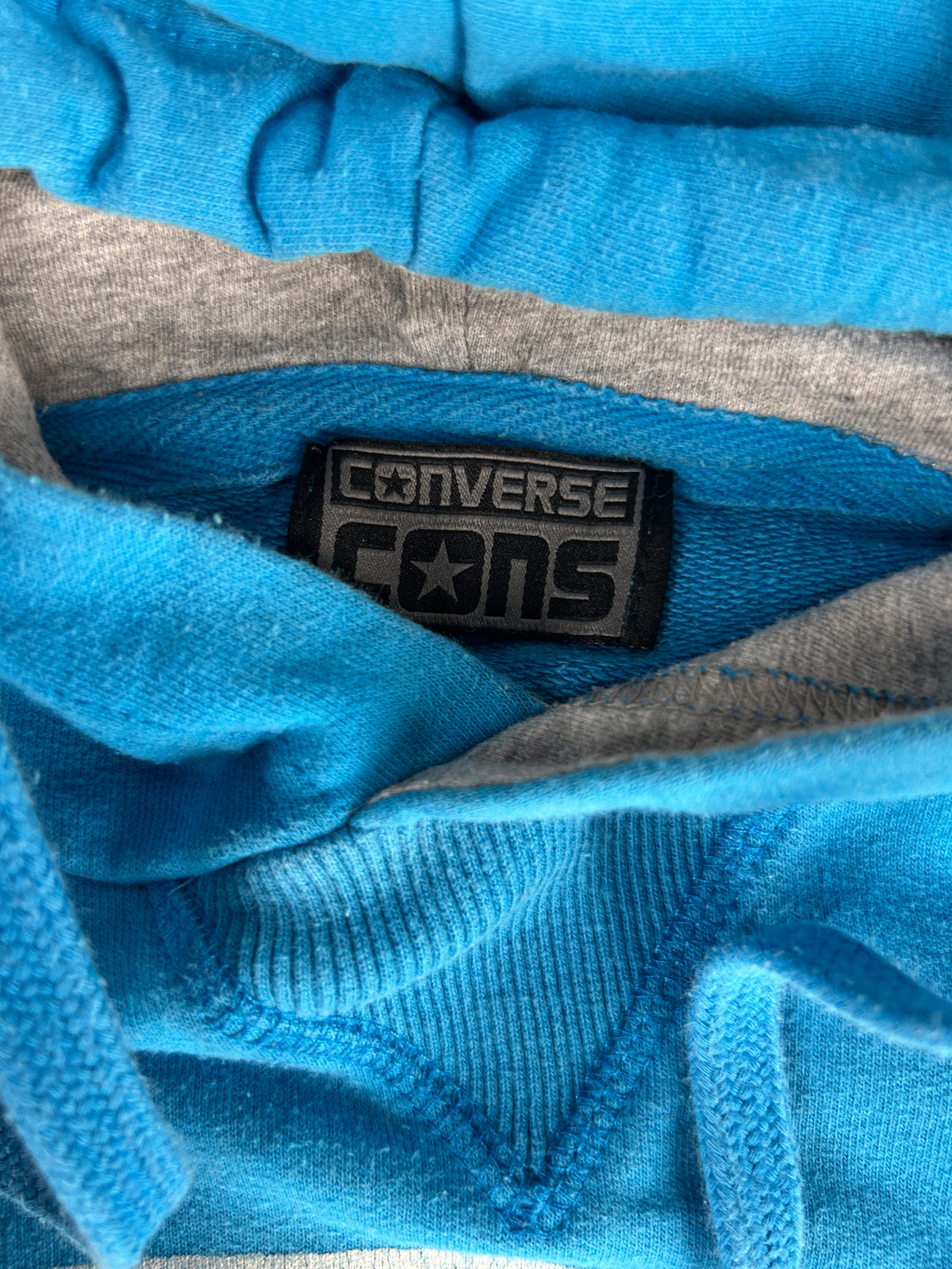 Felpa Converse blu con cappuccio vintage – Donna Taglia M