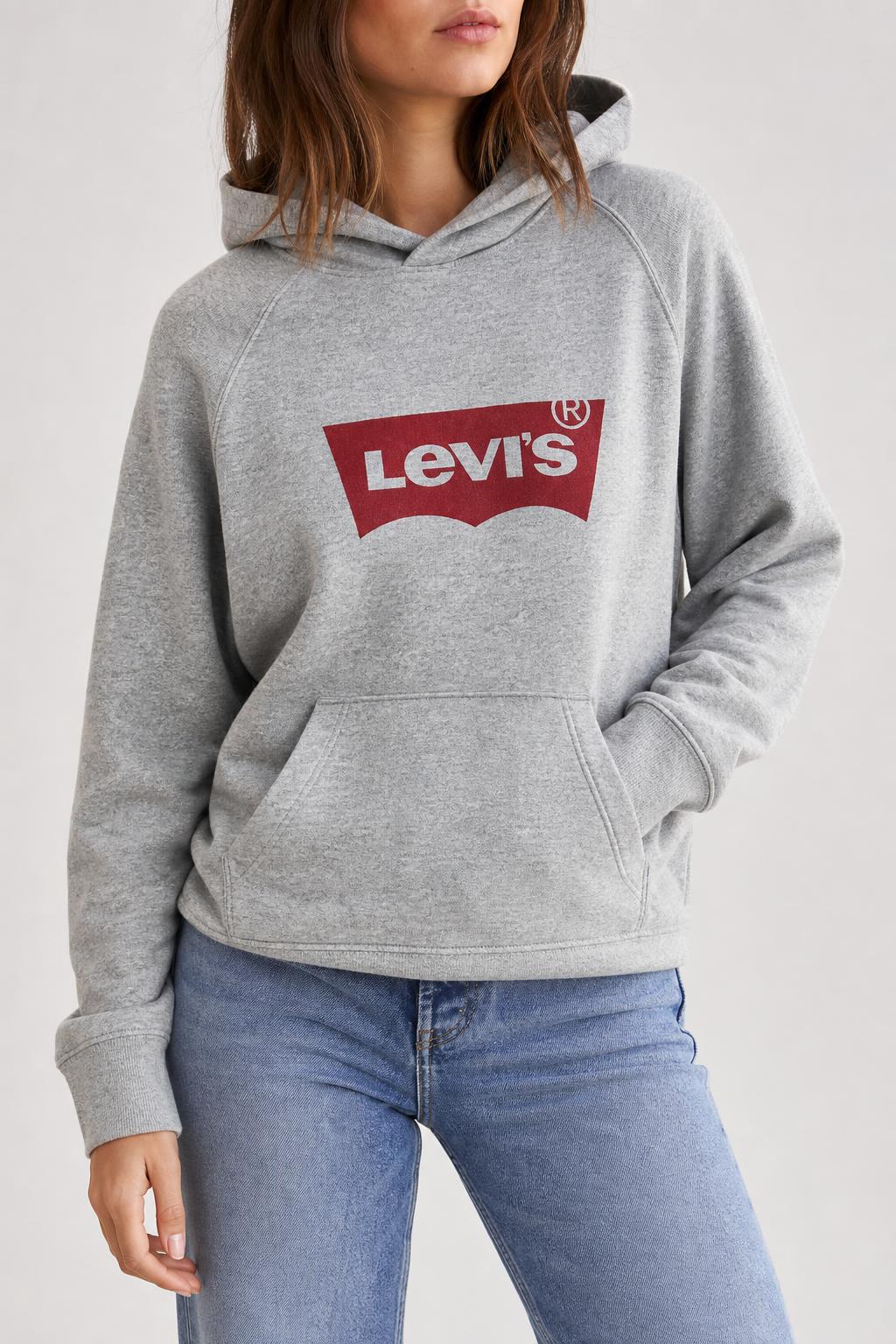 Felpa Levi’s grigia con cappuccio vintage – Donna Taglia S