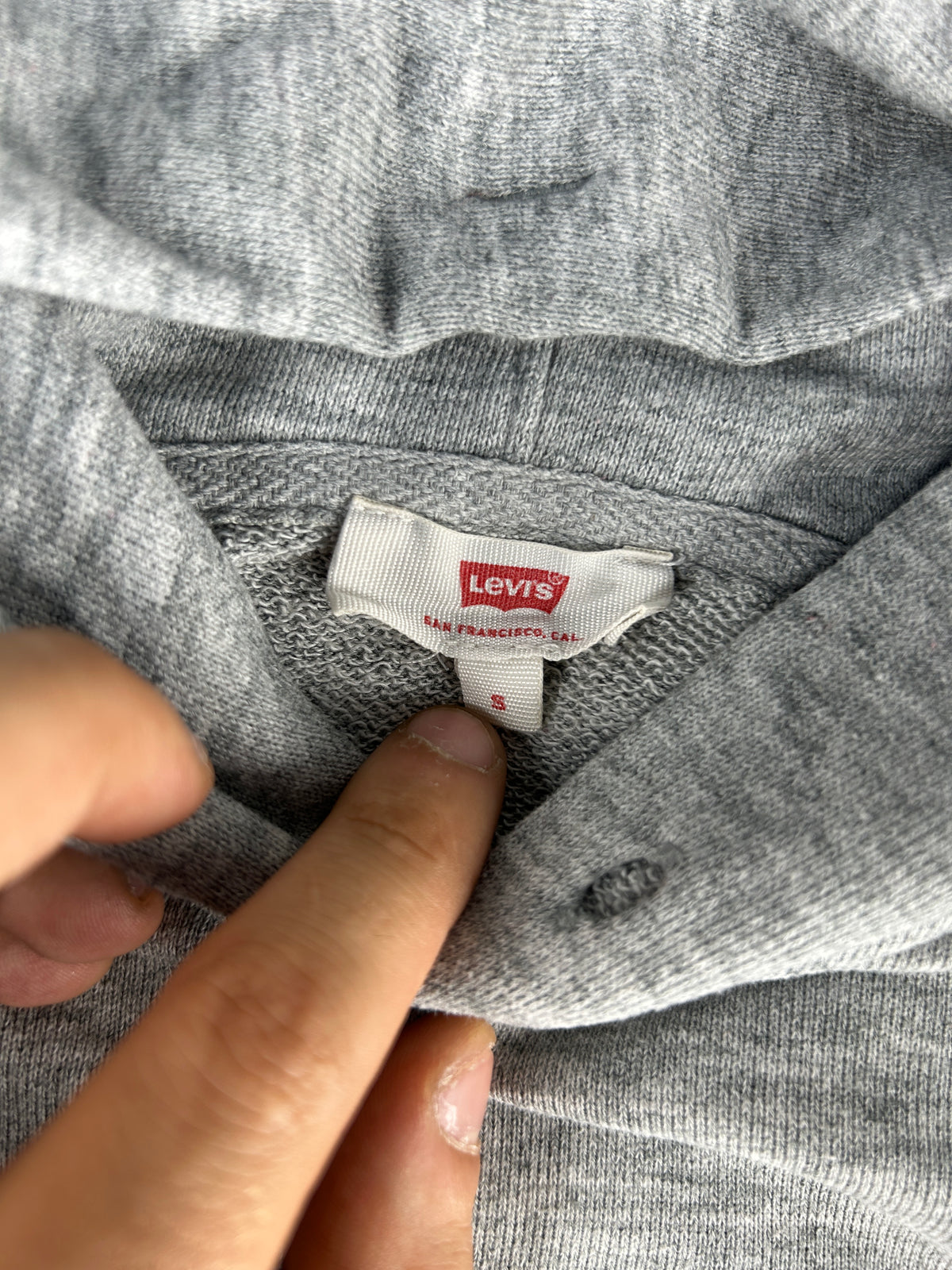 Felpa Levi’s grigia con cappuccio vintage – Donna Taglia S