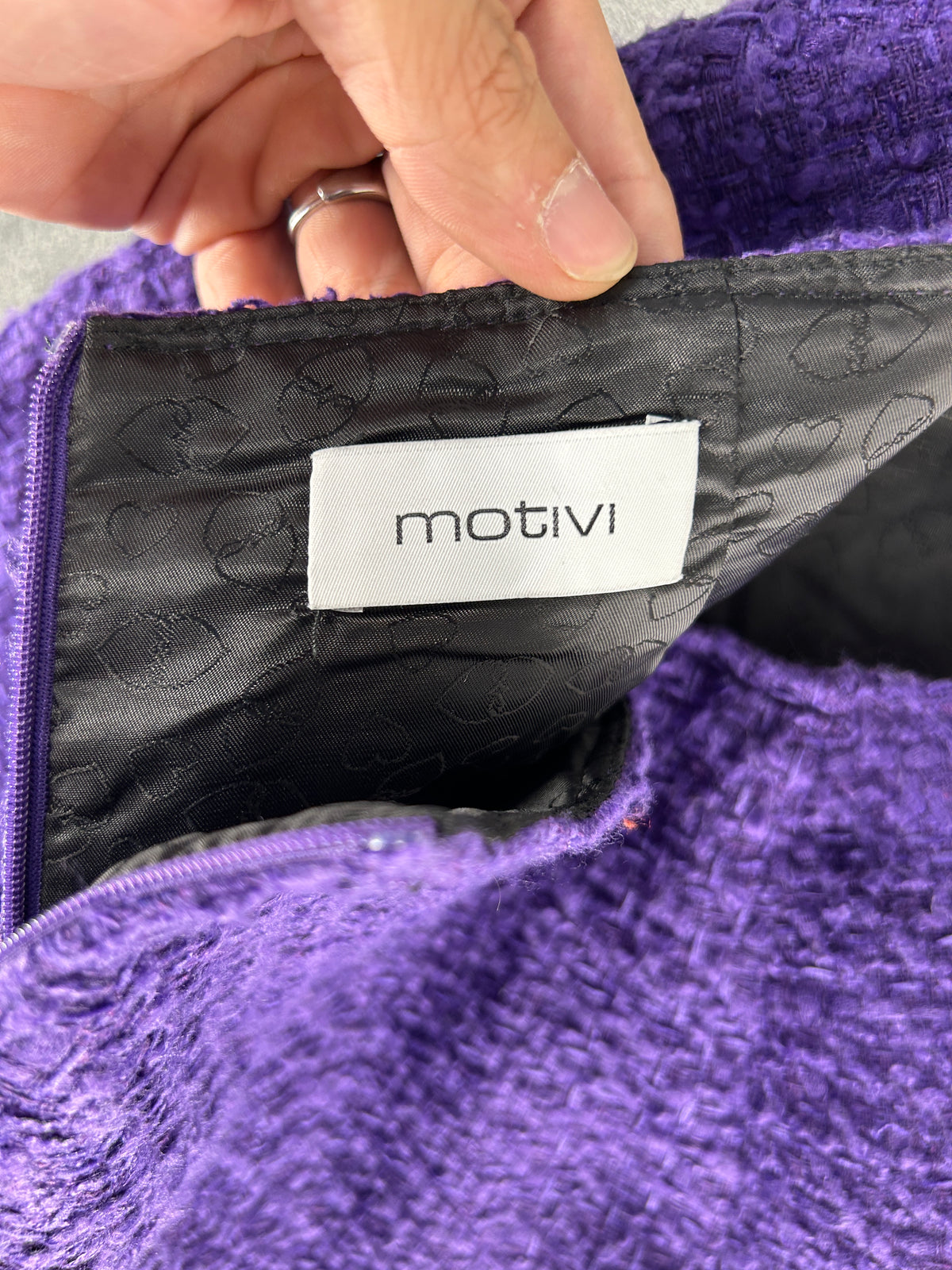 Minigonna Motivi viola vintage – Donna Taglia IT 40