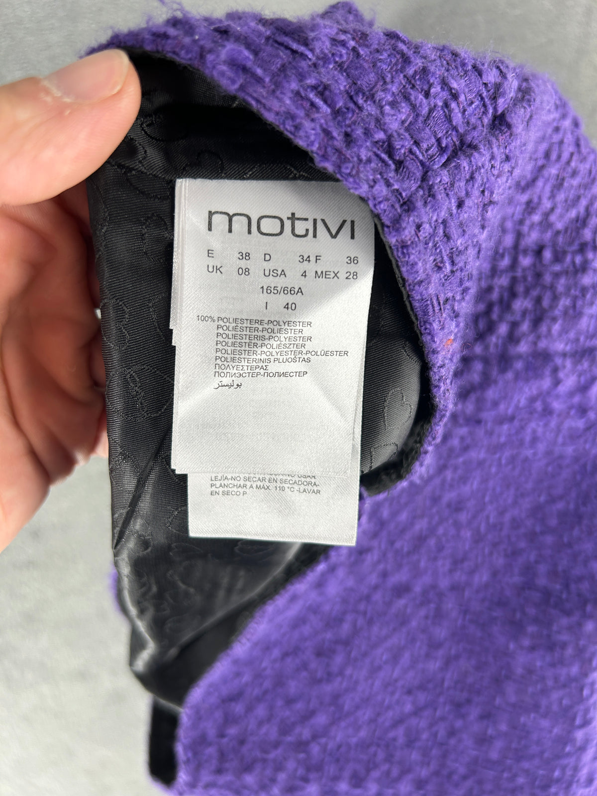 Minigonna Motivi viola vintage – Donna Taglia IT 40