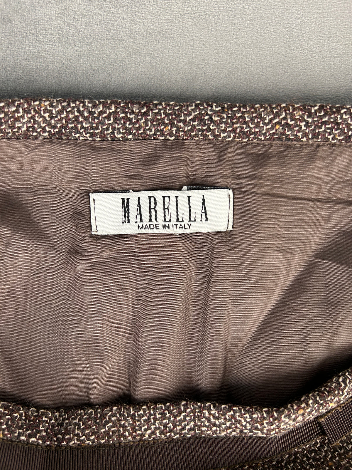 Gonna Marella marrone in tweed vintage – Donna Taglia IT 44