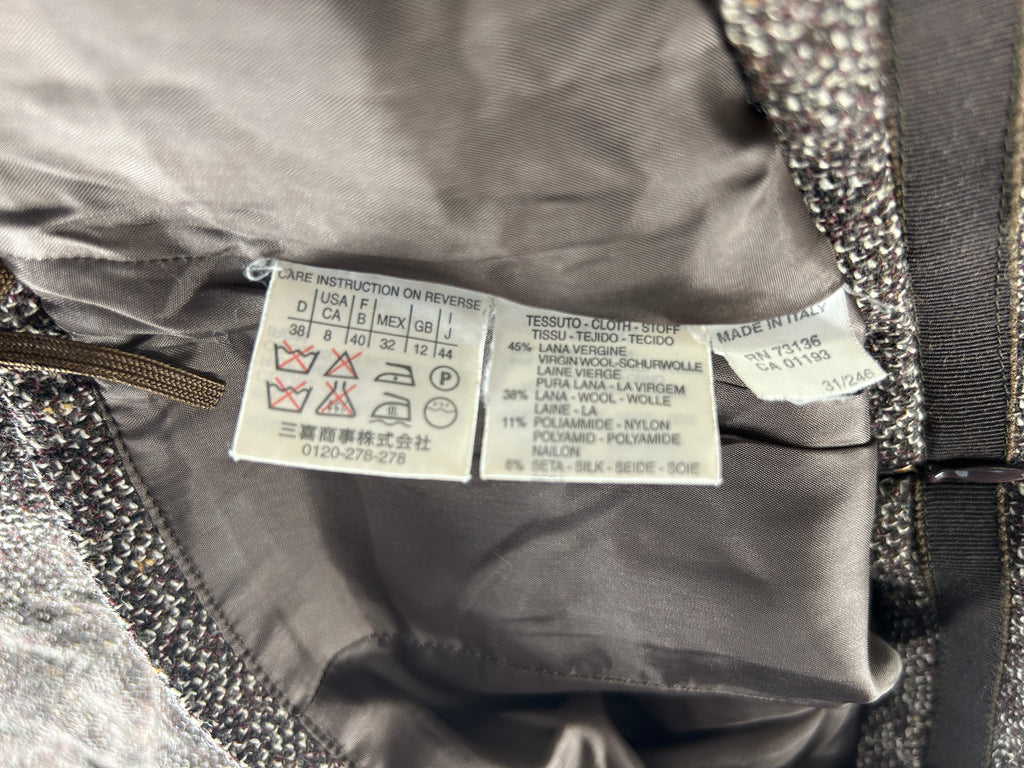 Gonna Marella marrone in tweed vintage – Donna Taglia IT 44