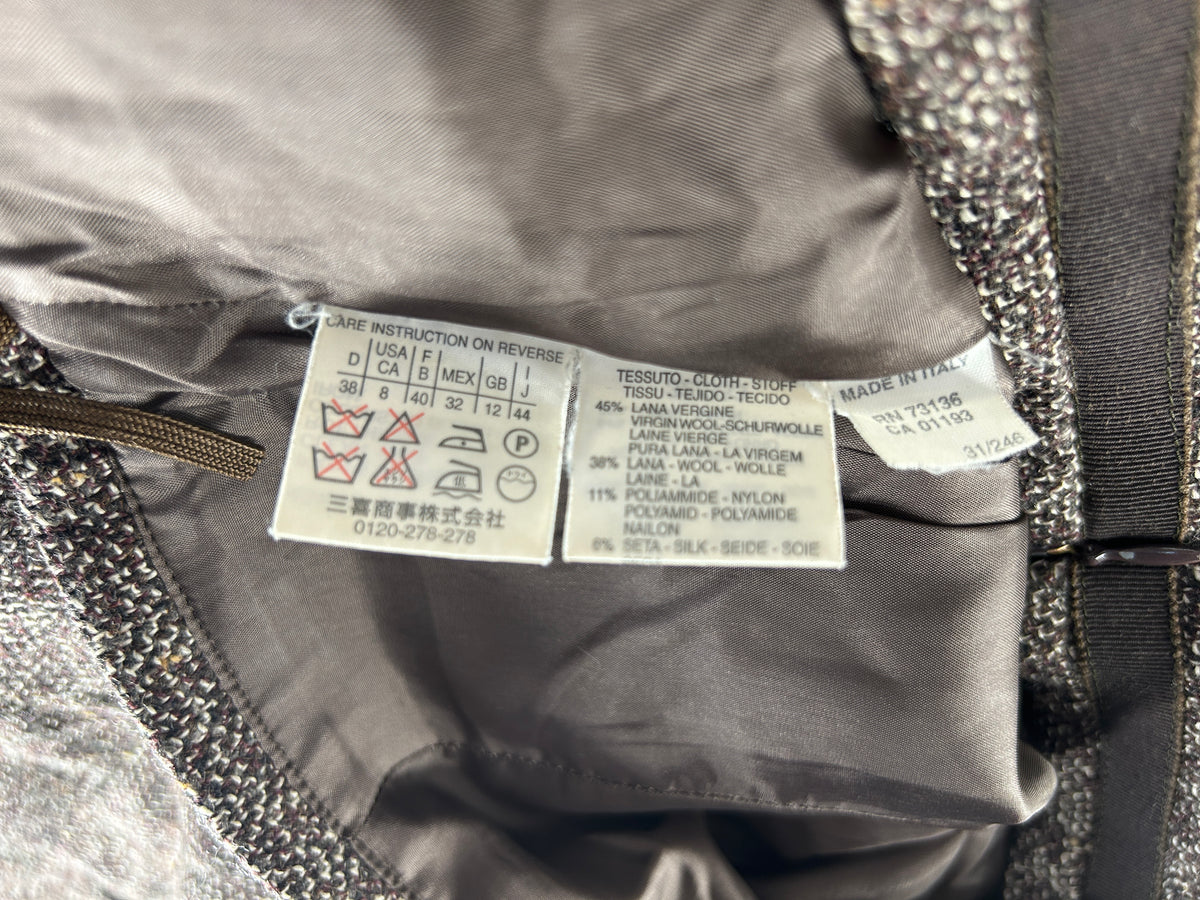 Gonna Marella marrone in tweed vintage – Donna Taglia IT 44