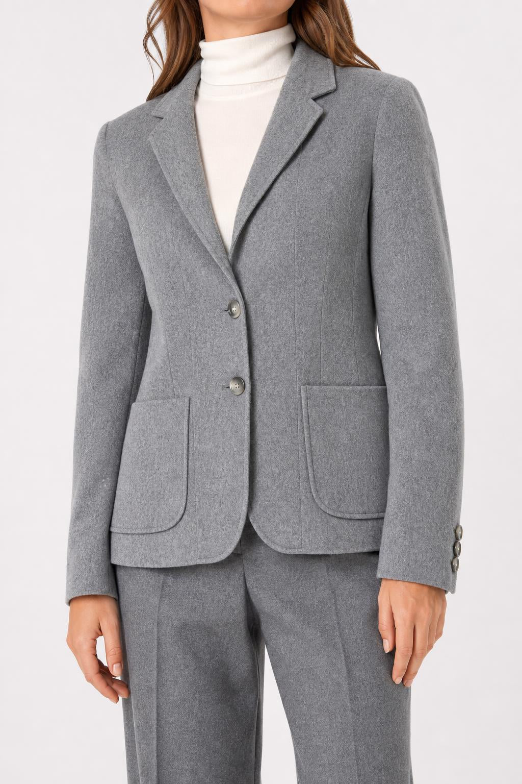 Blazer Woolrich grigio a due bottoni vintage – Donna Taglia S
