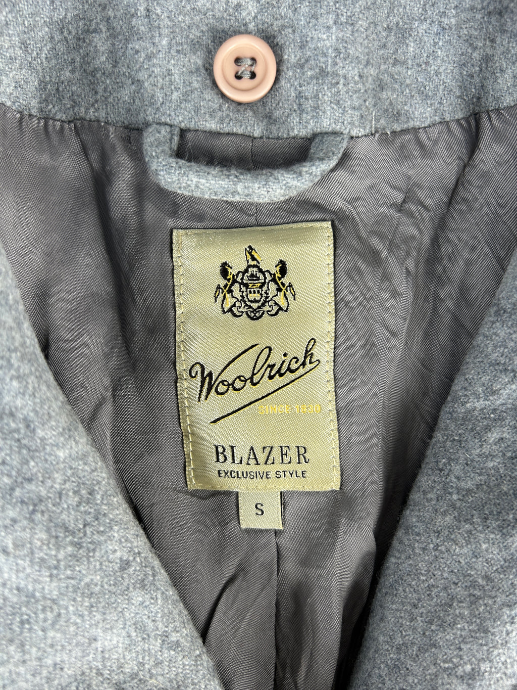 Blazer Woolrich grigio a due bottoni vintage – Donna Taglia S