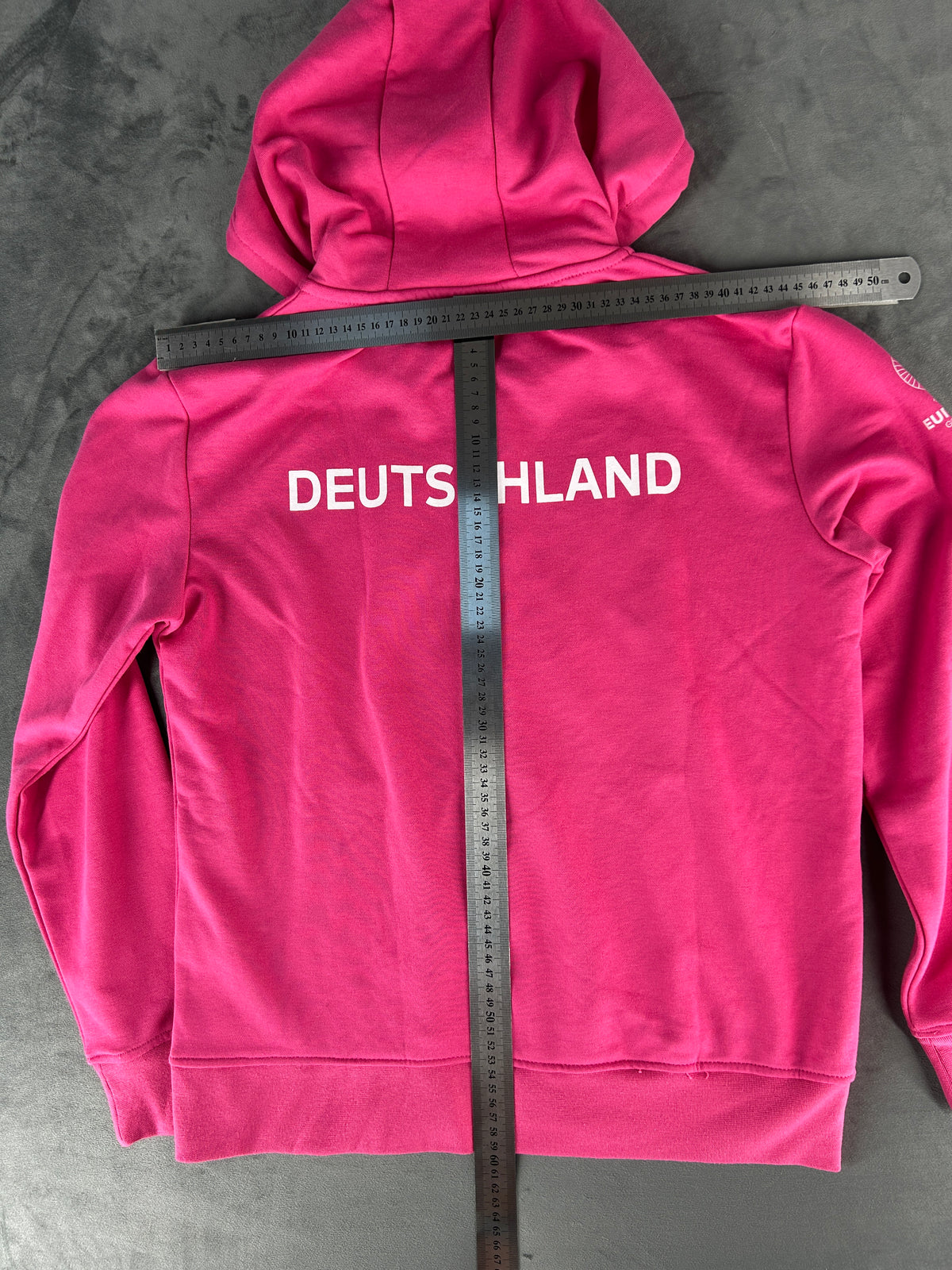 Felpa UEFA Euro 2024 Germany magenta con zip vintage – Donna Taglia S (36/38)