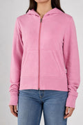 Felpa con cappuccio full zip Lee rosa vintage – Donna Taglia S