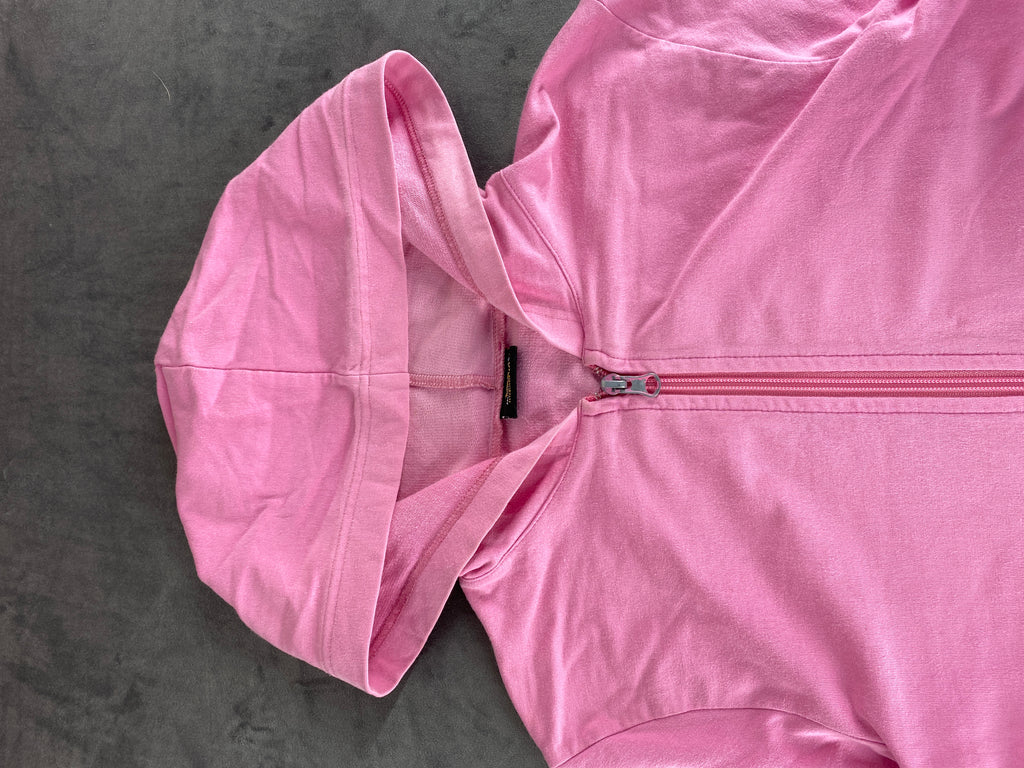 Felpa con cappuccio full zip Lee rosa vintage – Donna Taglia S