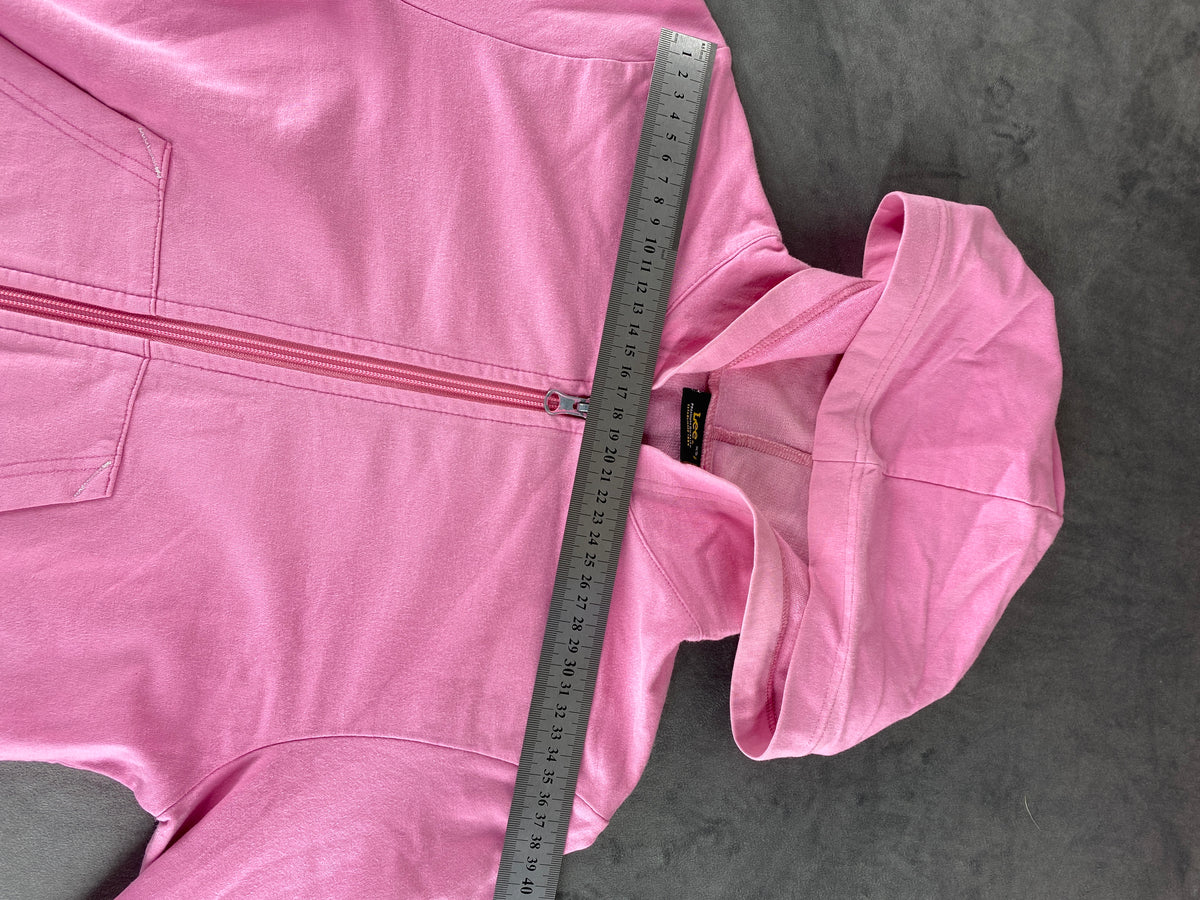 Felpa con cappuccio full zip Lee rosa vintage – Donna Taglia S