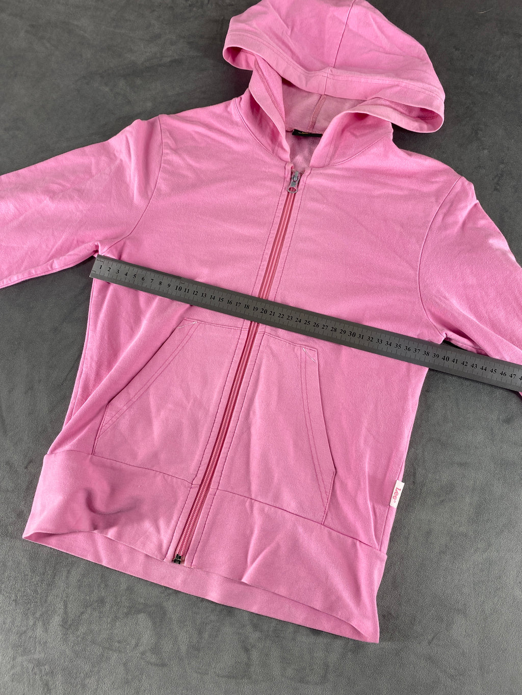 Felpa con cappuccio full zip Lee rosa vintage – Donna Taglia S