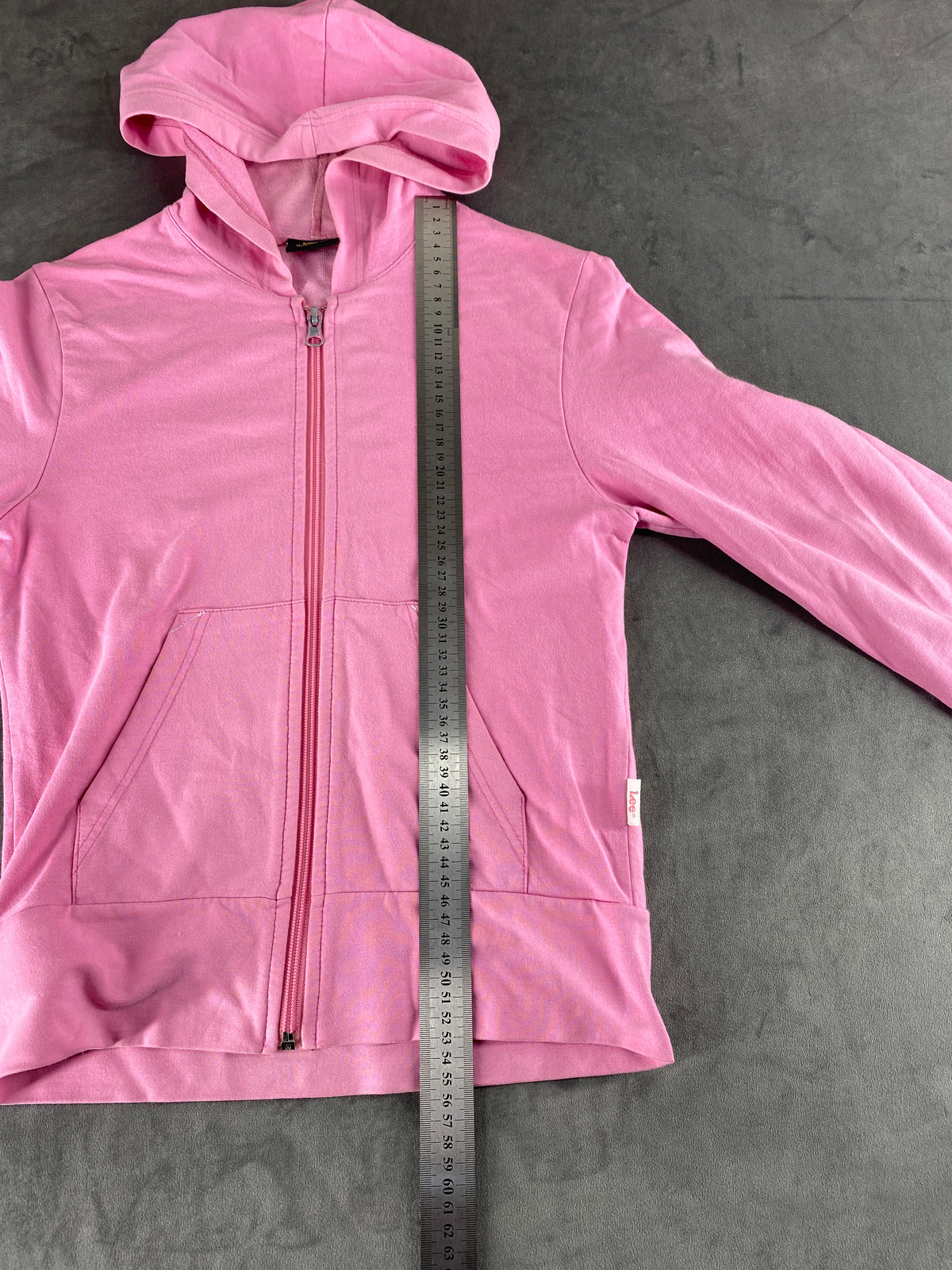 Felpa con cappuccio full zip Lee rosa vintage – Donna Taglia S