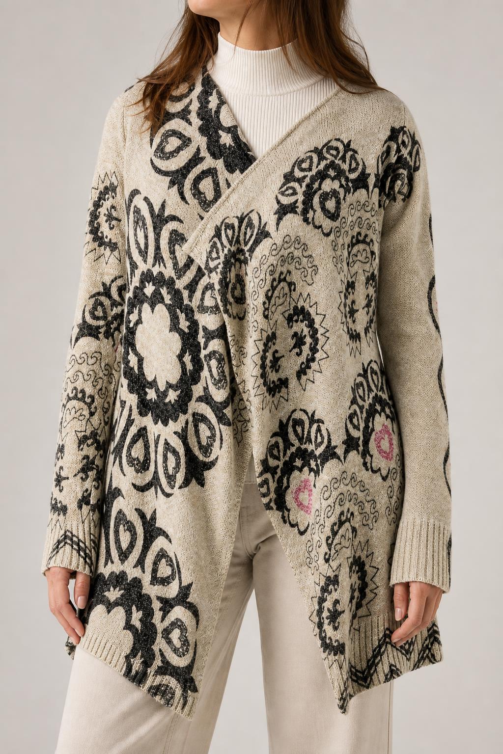 Cardigan lungo Desigual fantasia mandala vintage – Donna Taglia S