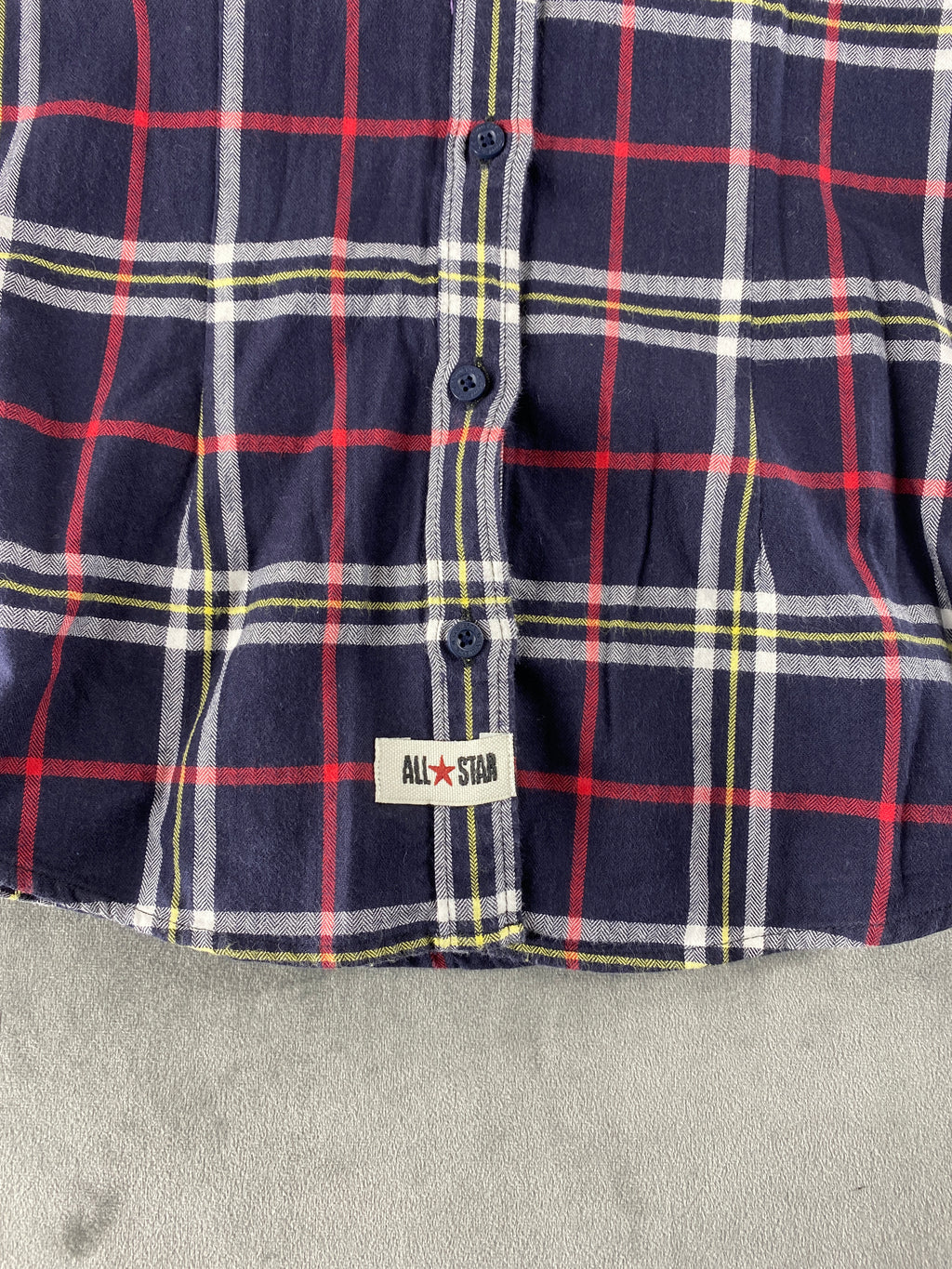 Camicia flanella Converse a quadri con cappuccio vintage – Donna Taglia L