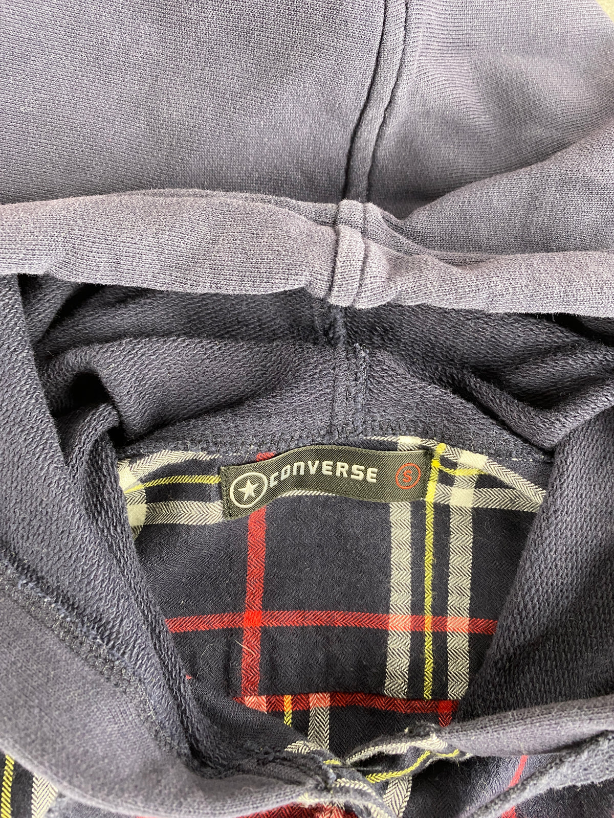 Camicia flanella Converse a quadri con cappuccio vintage – Donna Taglia L