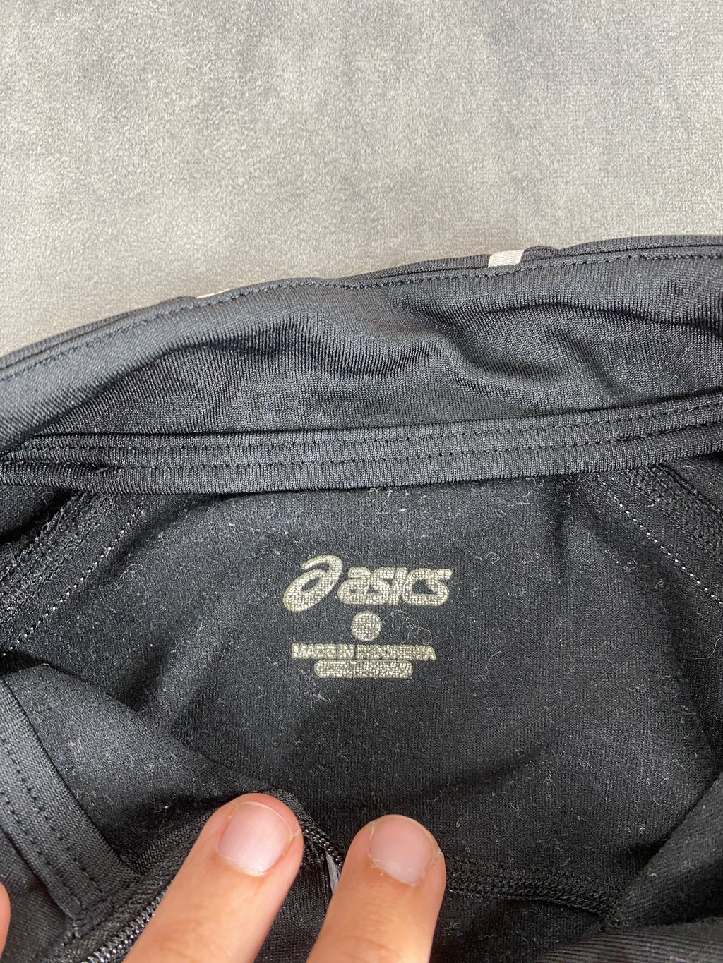 Maglia running Asics mezza zip nera vintage – Uomo Taglia L