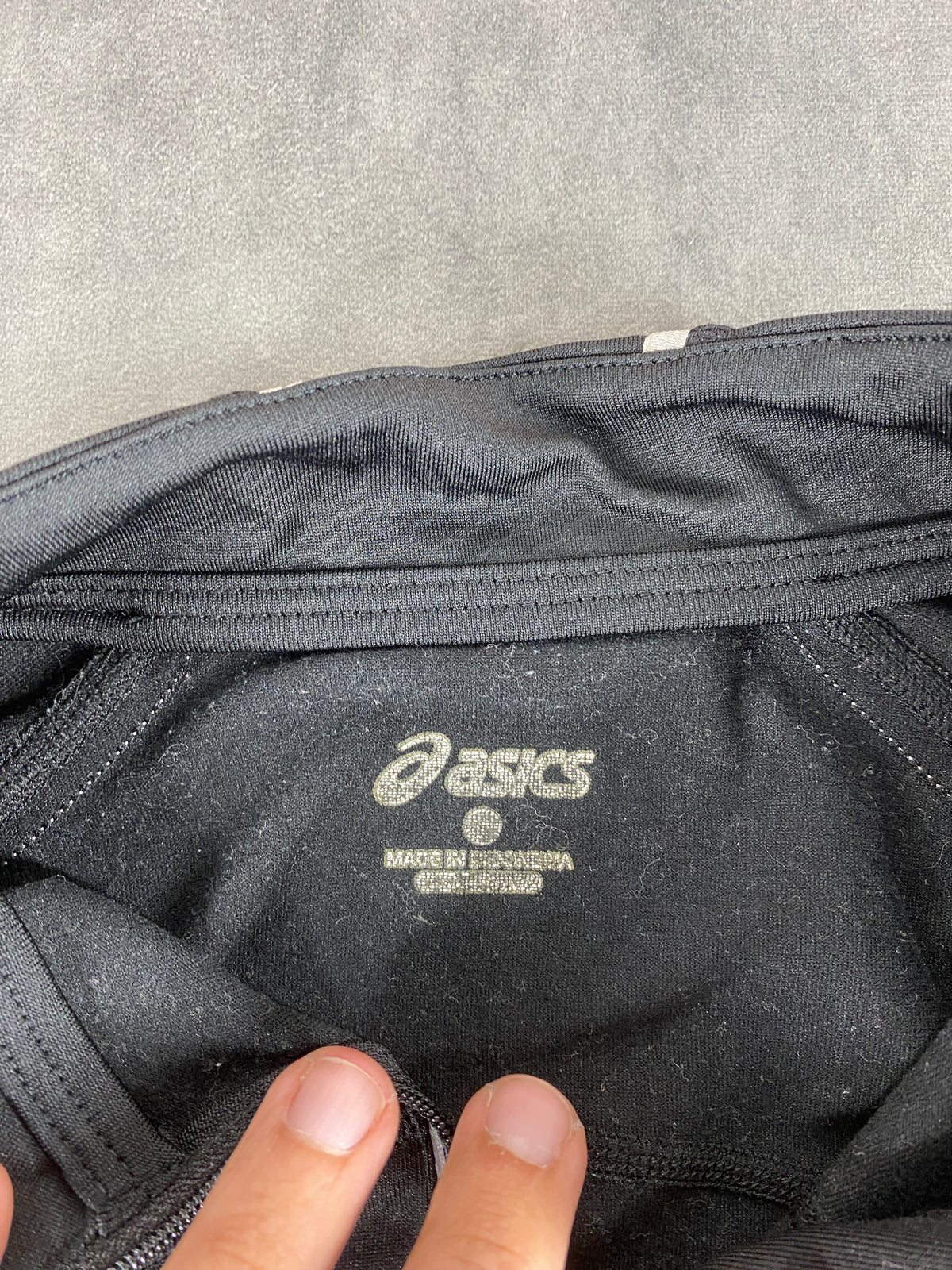 Maglia running Asics mezza zip nera vintage – Uomo Taglia L