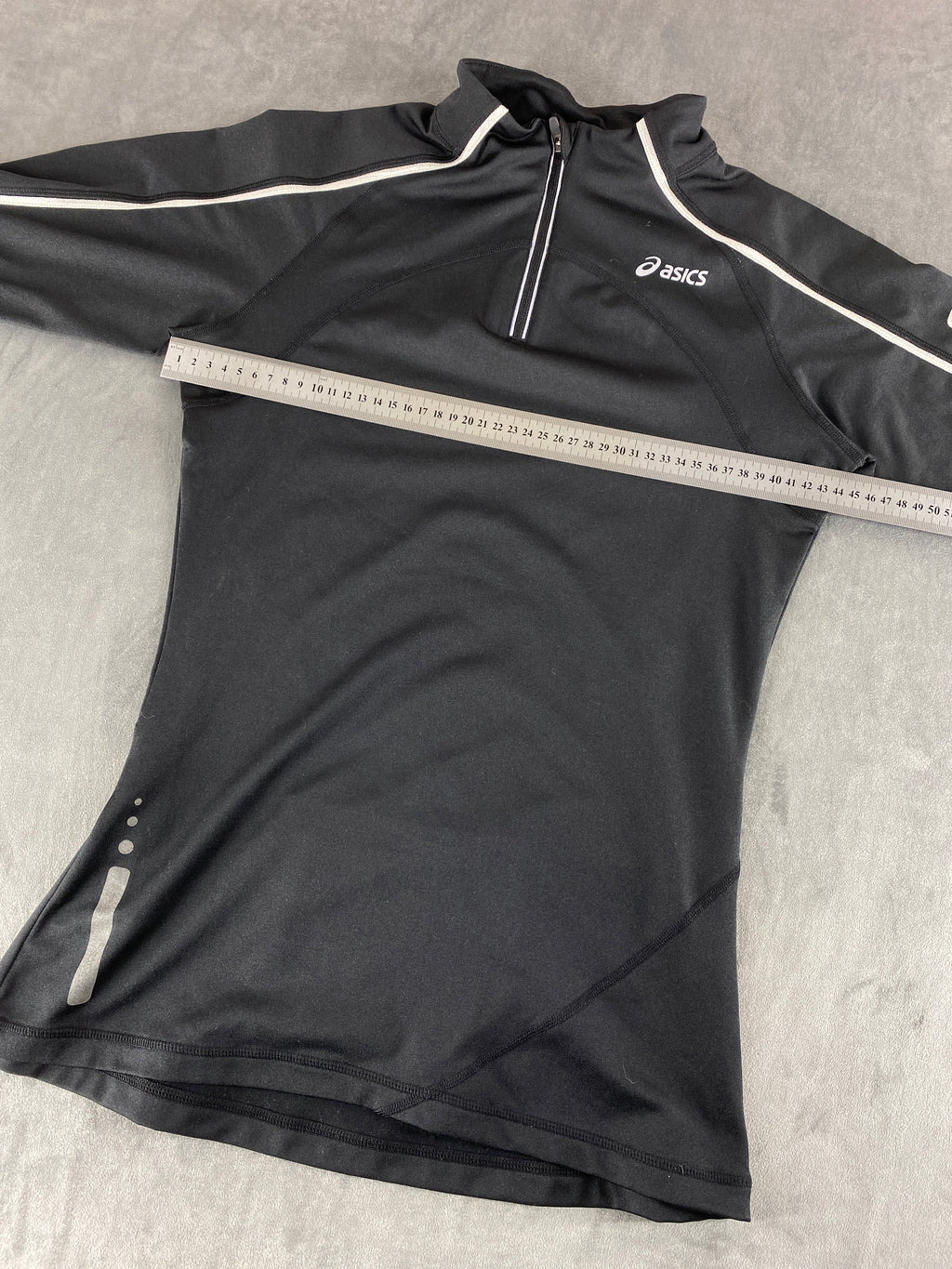 Maglia running Asics mezza zip nera vintage – Uomo Taglia L