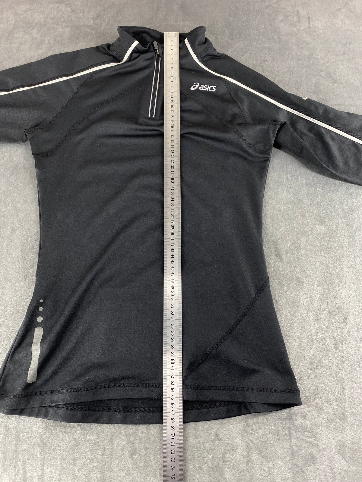 Maglia running Asics mezza zip nera vintage – Uomo Taglia L