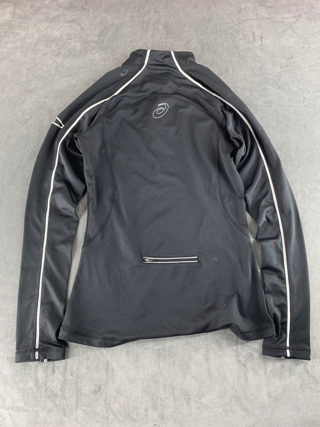 Maglia running Asics mezza zip nera vintage – Uomo Taglia L