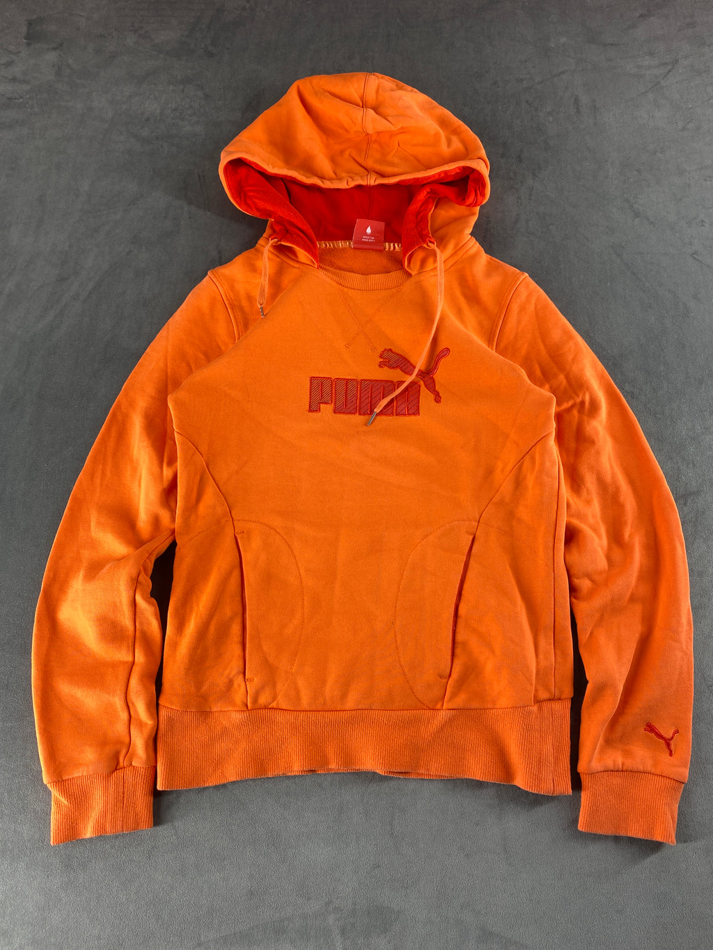 Felpa con cappuccio Puma arancione vintage – Donna Taglia M