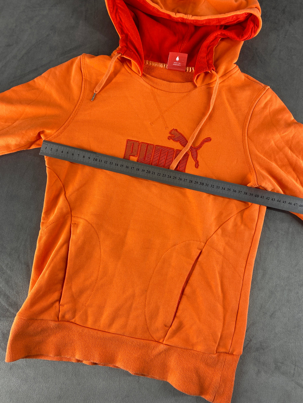 Felpa con cappuccio Puma arancione vintage – Donna Taglia M