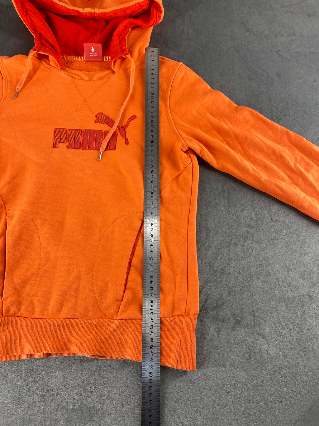 Felpa con cappuccio Puma arancione vintage – Donna Taglia M