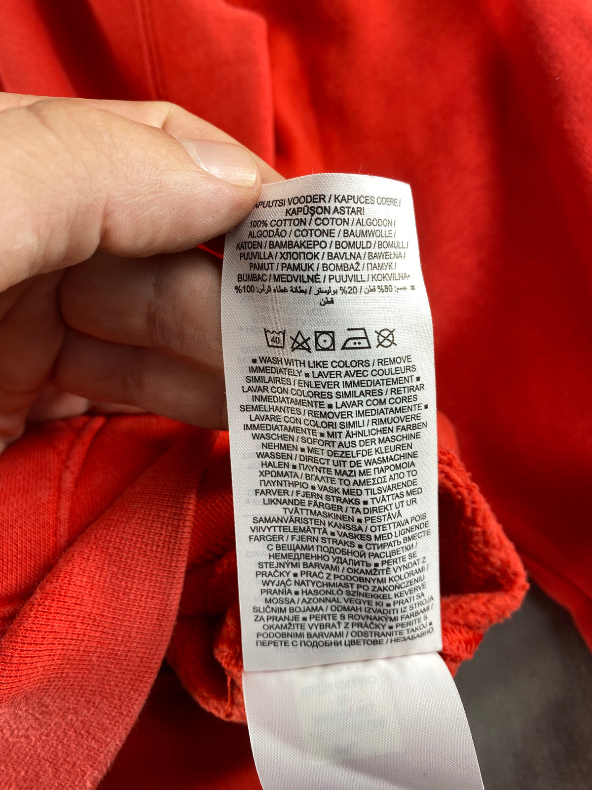 Felpa con cappuccio Nike rossa vintage – Uomo Taglia M