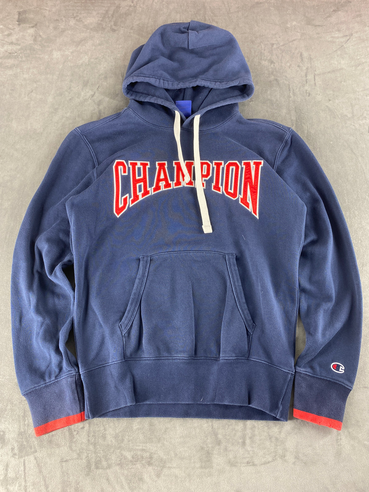 Felpa con cappuccio Champion blu navy vintage – Uomo Taglia S