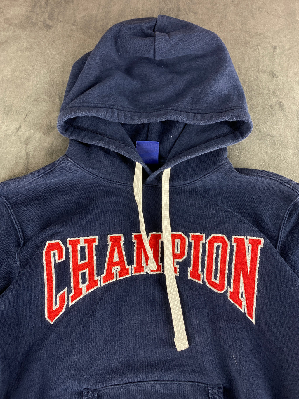 Felpa con cappuccio Champion blu navy vintage – Uomo Taglia S