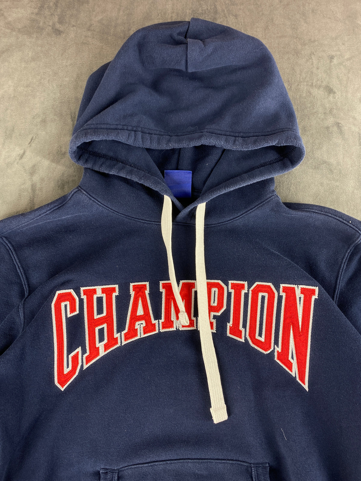 Felpa con cappuccio Champion blu navy vintage – Uomo Taglia S