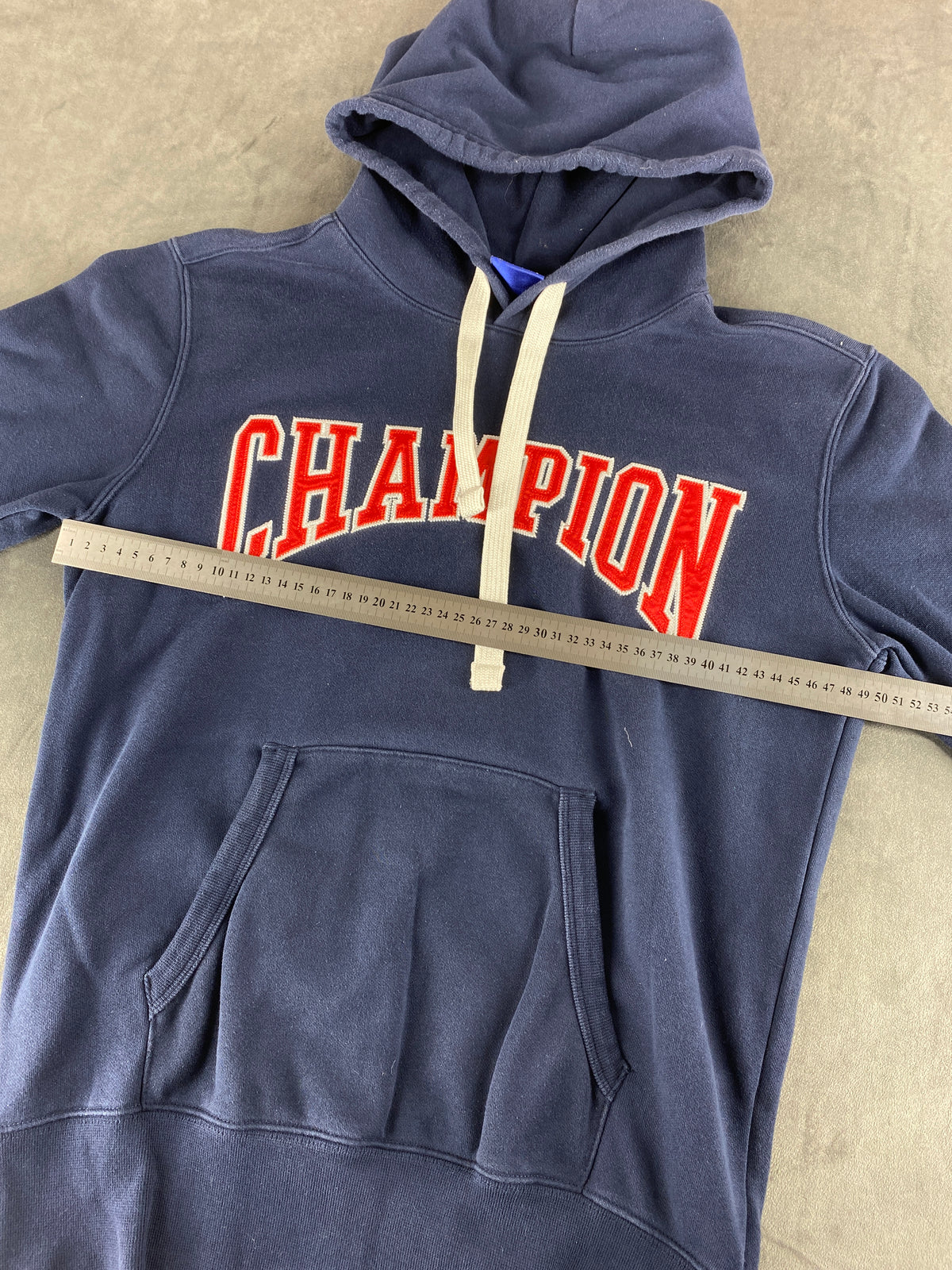 Felpa con cappuccio Champion blu navy vintage – Uomo Taglia S