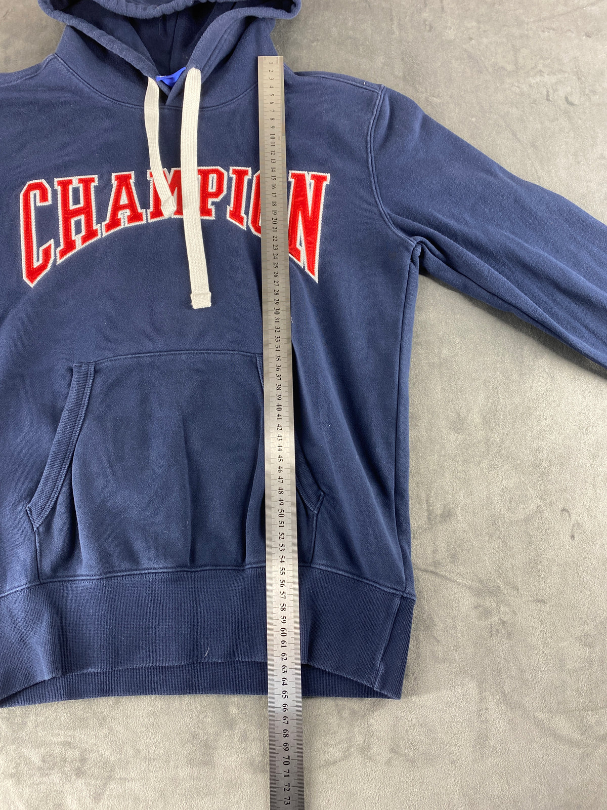 Felpa con cappuccio Champion blu navy vintage – Uomo Taglia S