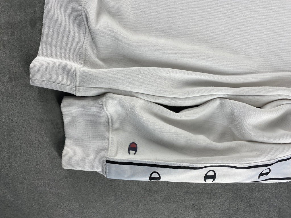 Felpa girocollo Champion bianca vintage – Donna Taglia L