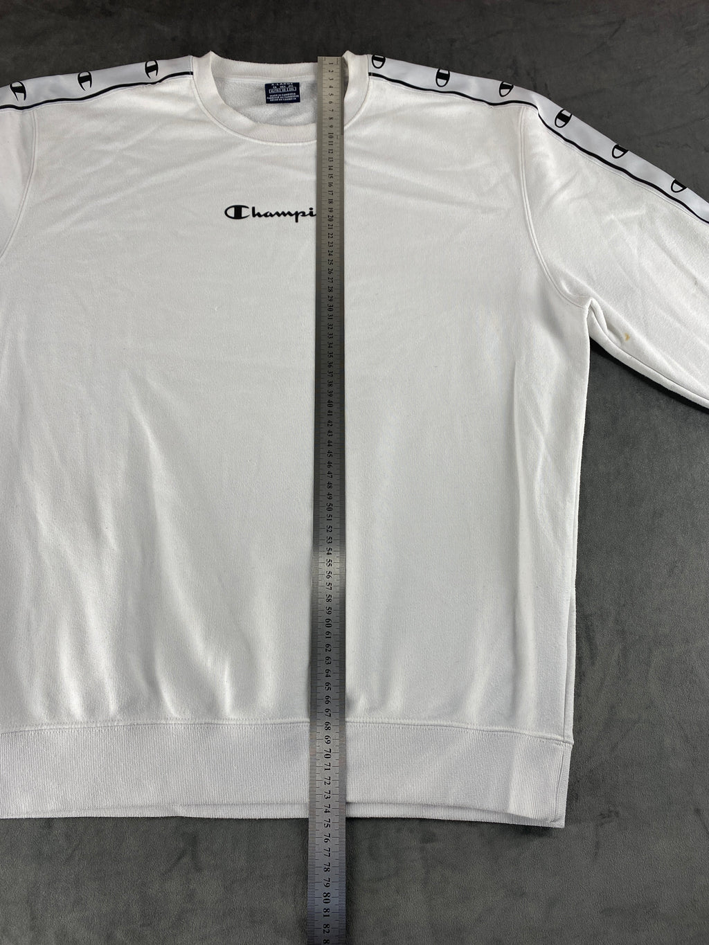 Felpa girocollo Champion bianca vintage – Donna Taglia L