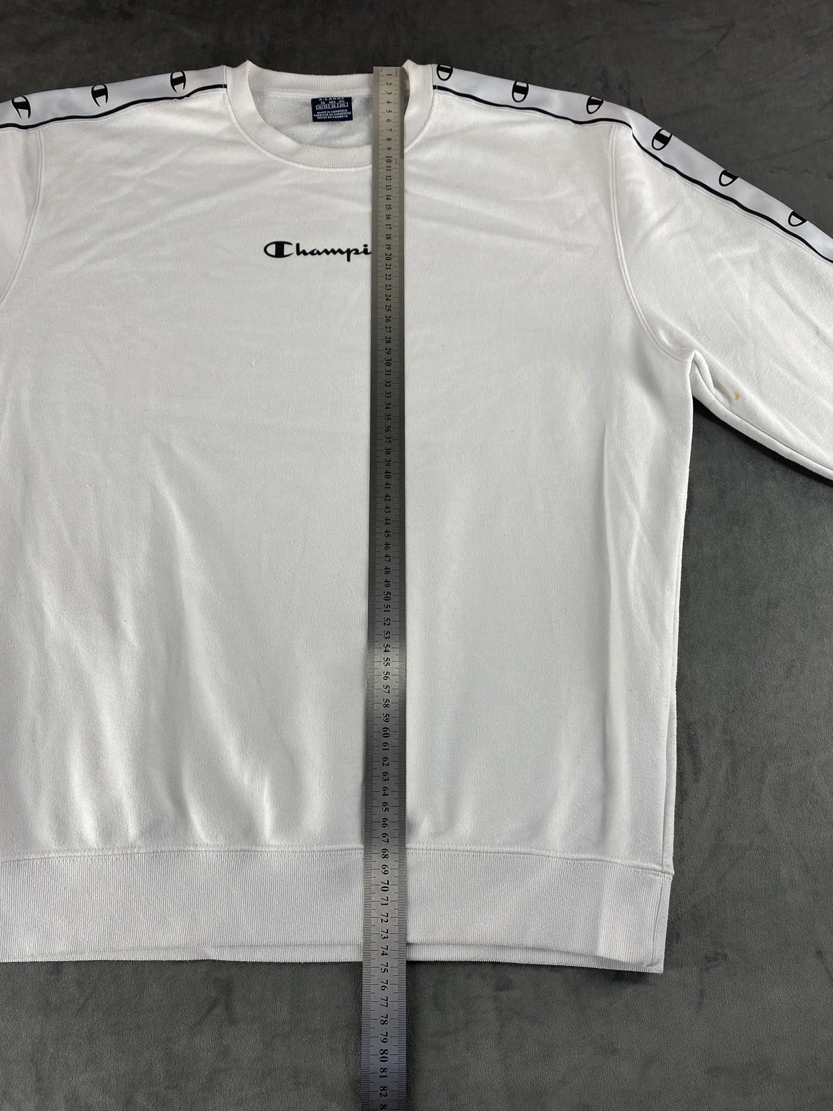 Felpa girocollo Champion bianca vintage – Donna Taglia L