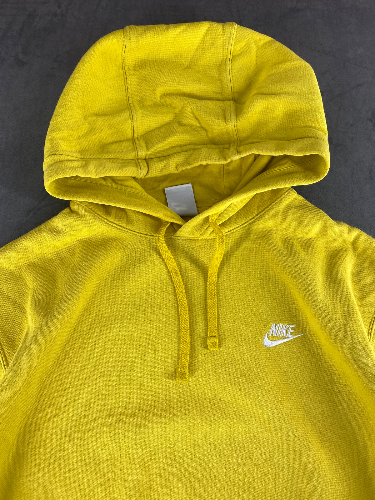 Felpa con cappuccio Nike Club gialla vintage – Uomo Taglia L