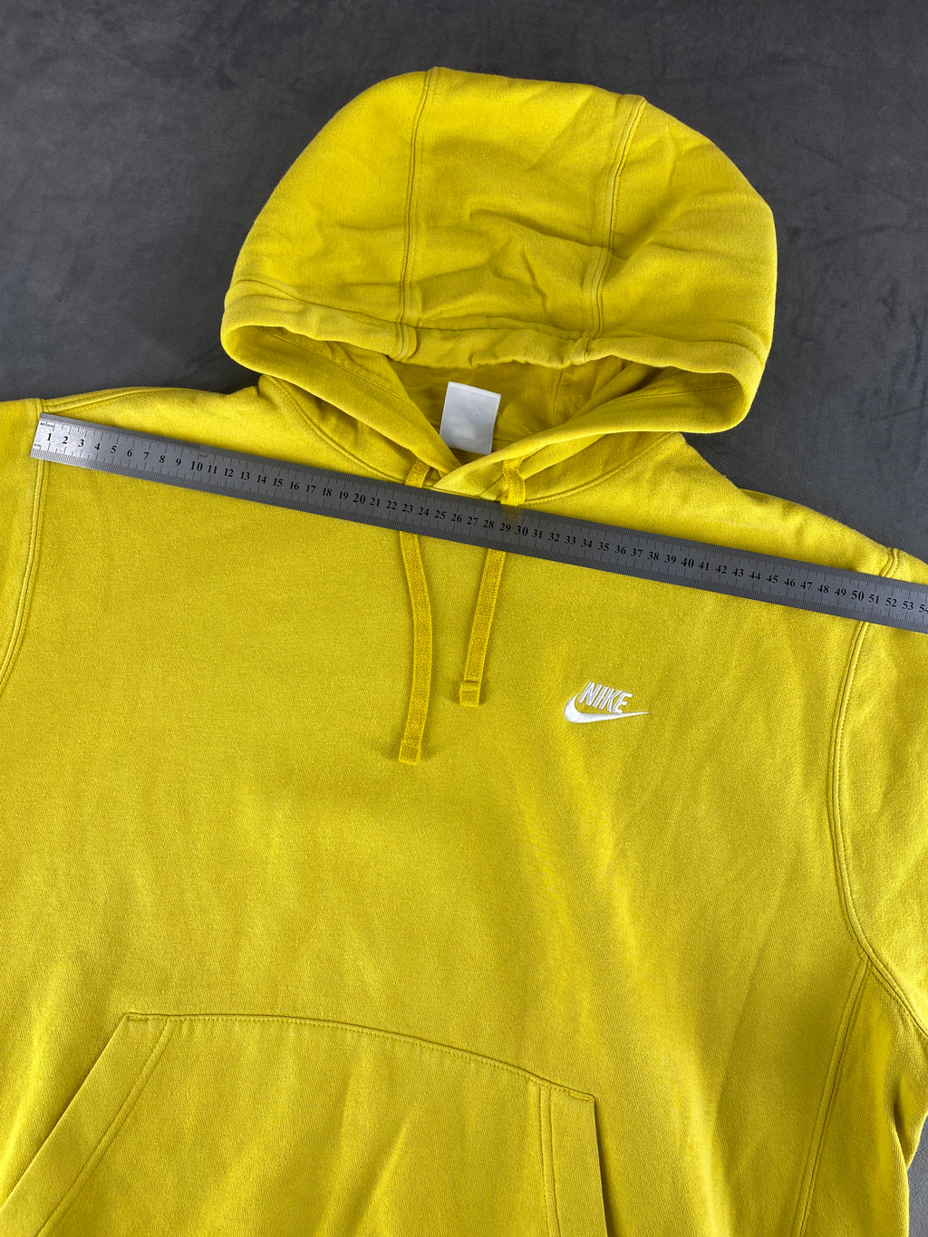 Felpa con cappuccio Nike Club gialla vintage – Uomo Taglia L
